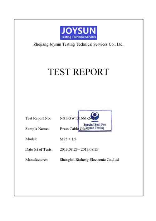 IP68 Metal Joints English